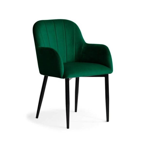 Poze Scaun tapitat Tulip verde/negru - H84 cm
