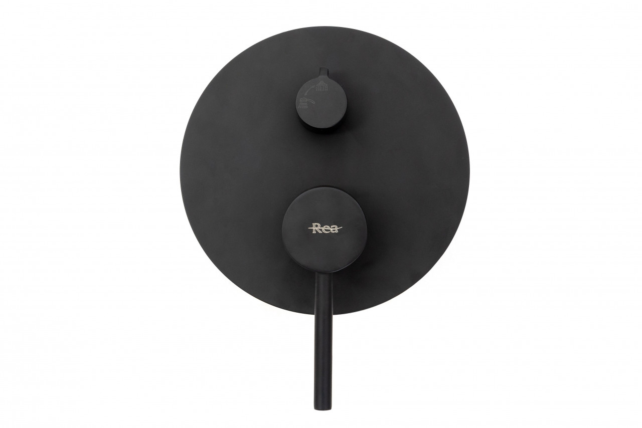 Poze Set baterie pentru dus Lungo negru mat