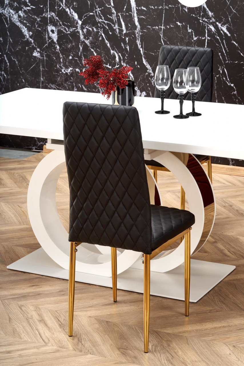 Poze Set masa extensibila Galardo + 4 scaune K501 negru/auriu