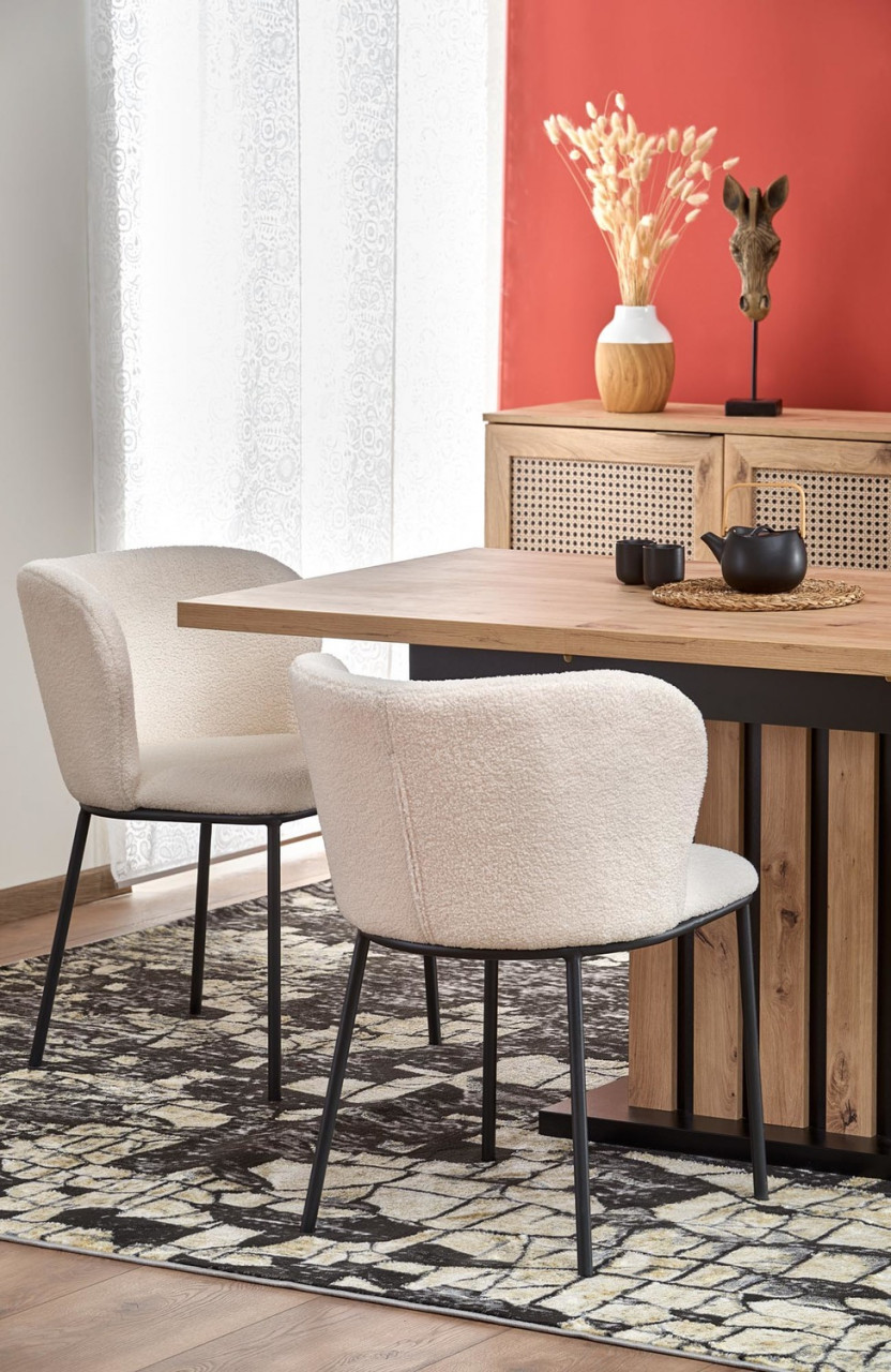 Poze Set masa extensibila Lamello L130-180 cm + 4 scaune K518 crem