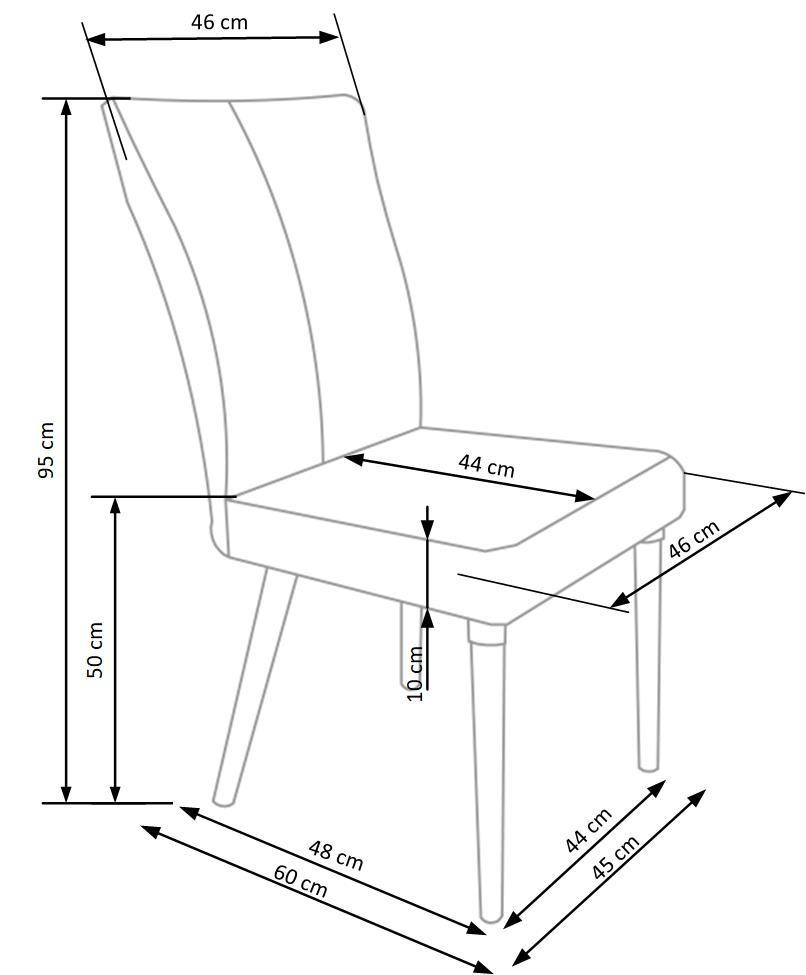 Poze Set masa extensibila Perez L160-250 cm + 4 scaune K273 gri inchis