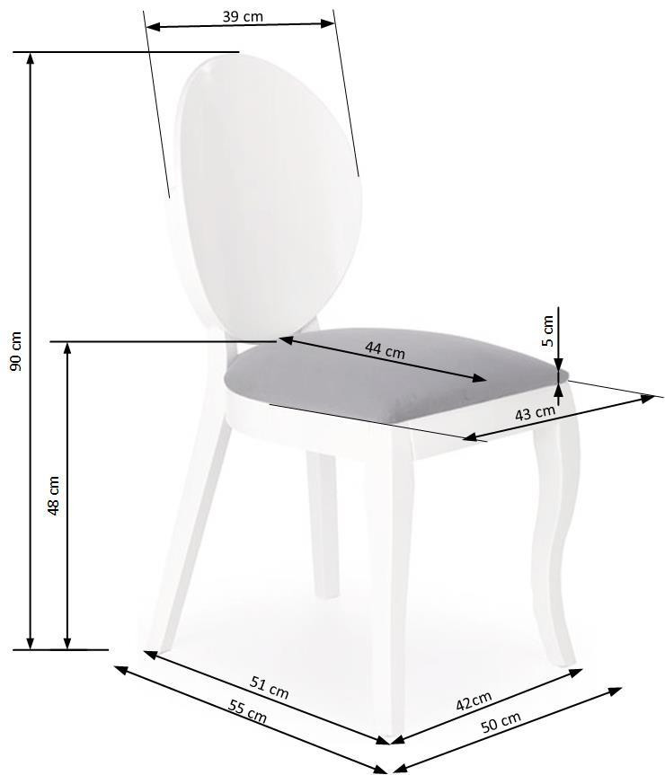 Poze Set masa extensibila William L90-124 cm + 4 scaune Verdi gri/alb
