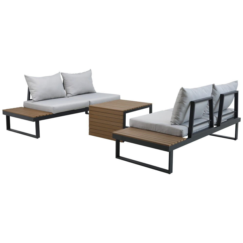 Poze Set masuta + canapea Marbella gri