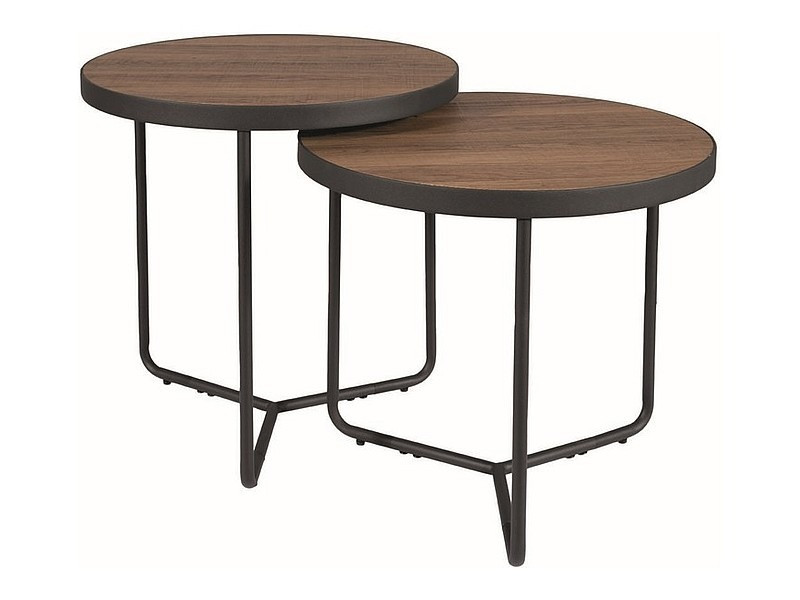 Set mese de cafea penelope – nuc/negru