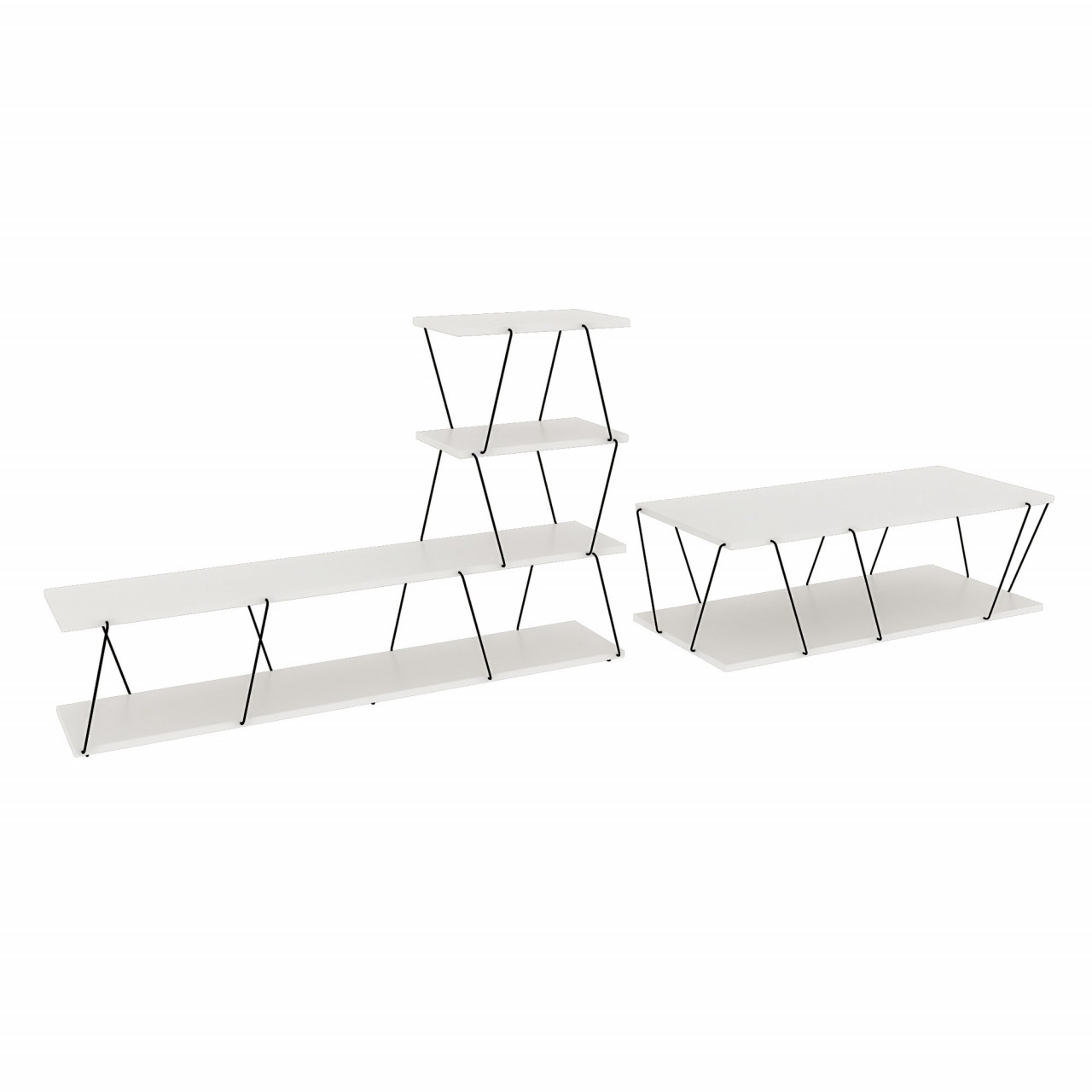 Poze Set mobilier living Başak alb
