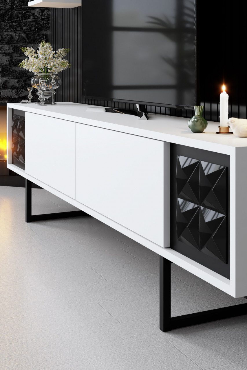 Poze Set mobilier living Black Line alb/negru