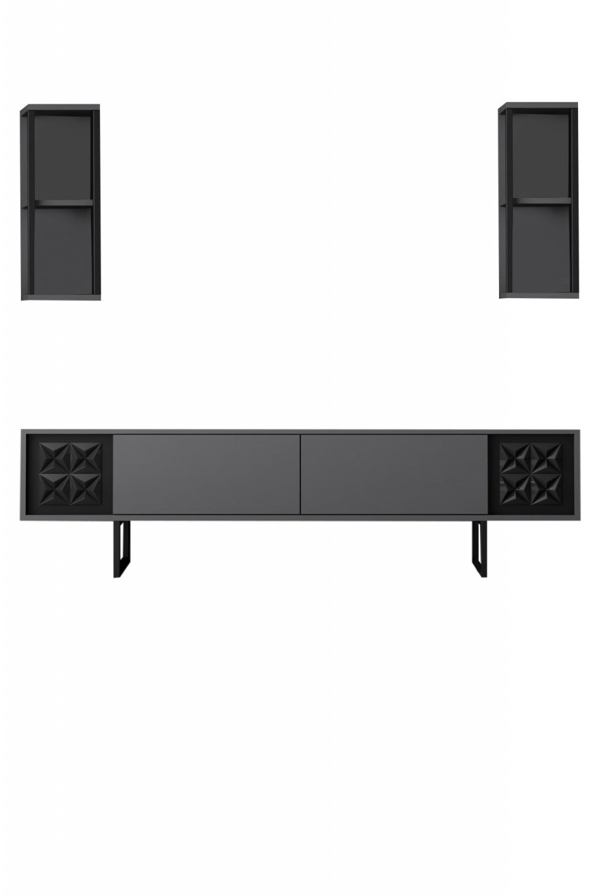 Poze Set mobilier living Black Line antracit / negru