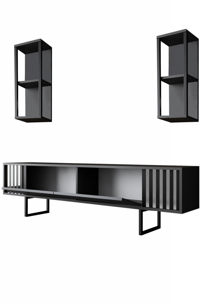 Poze Set mobilier living Chrome Line antracit / negru