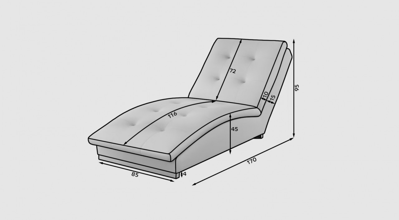 Poze Sezlong relaxare Doro – L170 x l85 x h95 cm