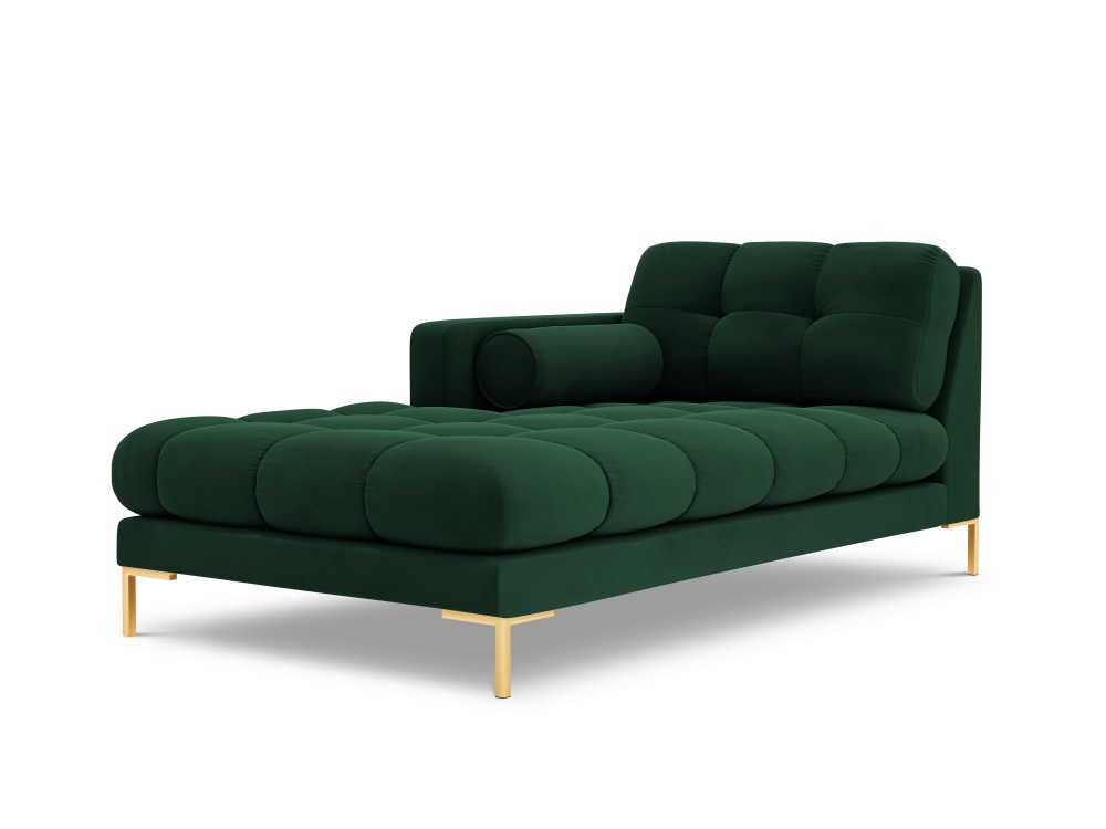 Poze Sezlong tapitat Bali velvet/picioare gold – L185 x l102 x h75