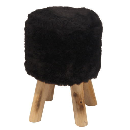 Poze Taburet blana neagra/pin ALPIA – 28x28x42 cm