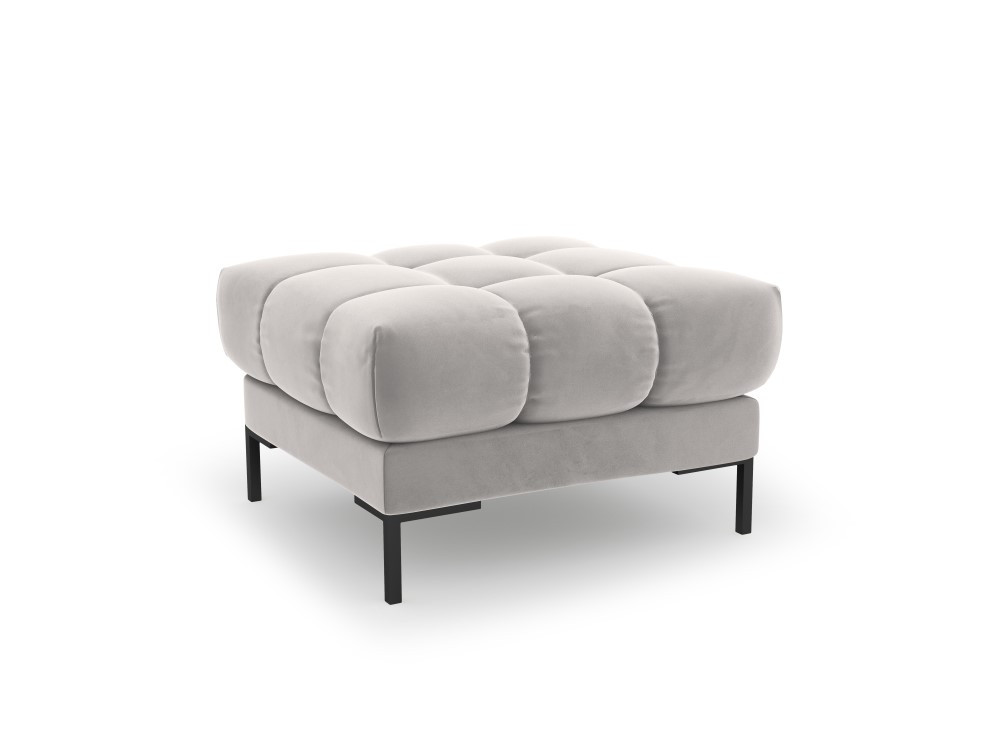 Poze Taburet tapitat Bali velvet/picioare negre – L60 x l60 x h41