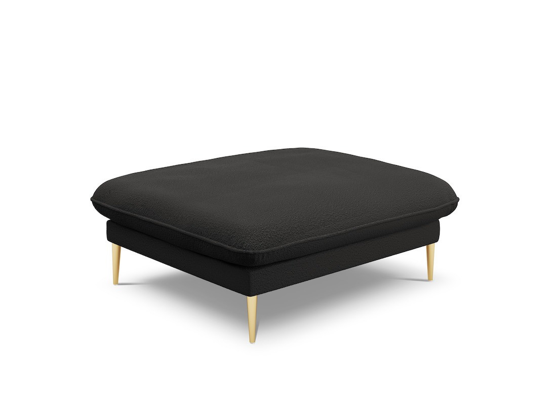 Poze Taburet tapitat Vienna plusat/picioare gold – L100 x l80 x h43 cm