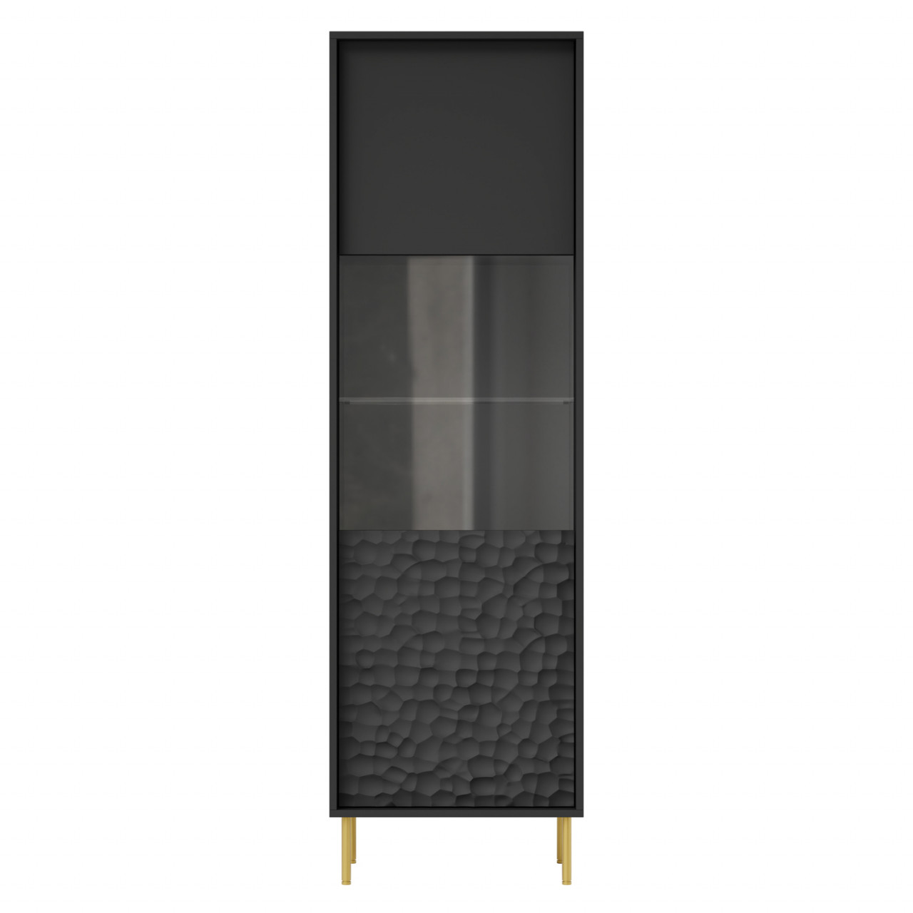 Poze Vitrina Bullet W-1 H185 cm negru/auriu
