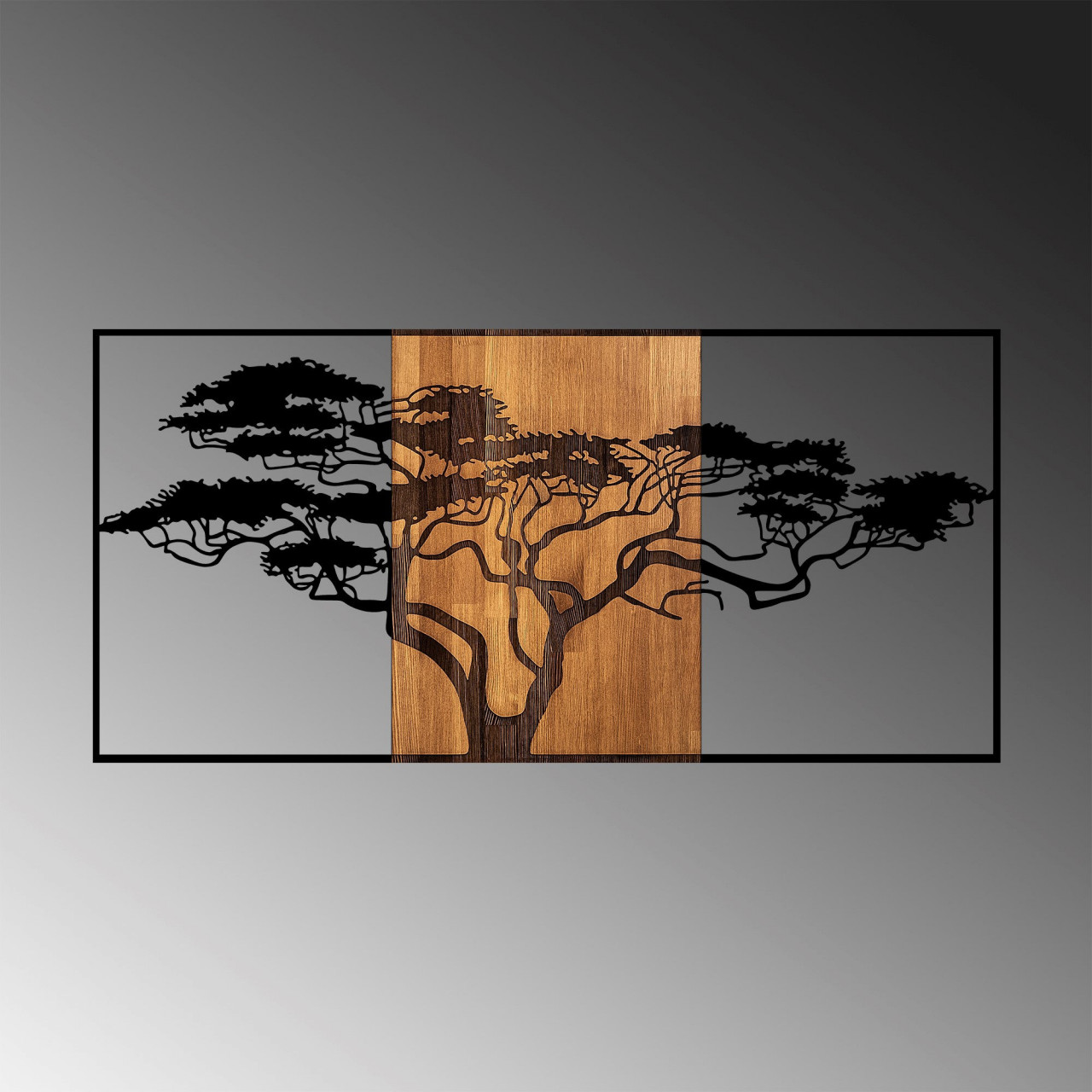 Poze Accesoriu decorativ de perete din lemn Acacia Tree - 328