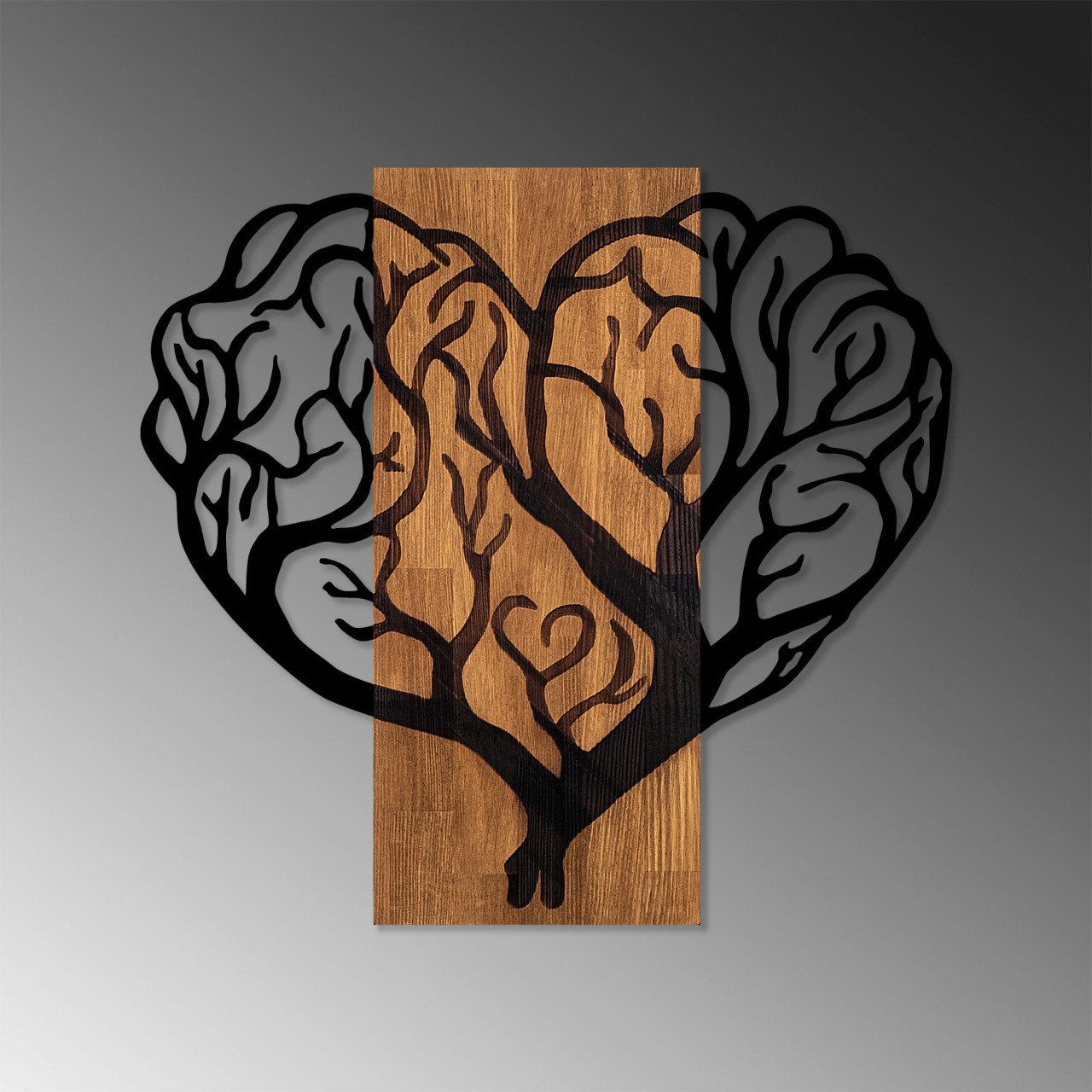 Poze Accesoriu decorativ de perete din lemn Brain tree