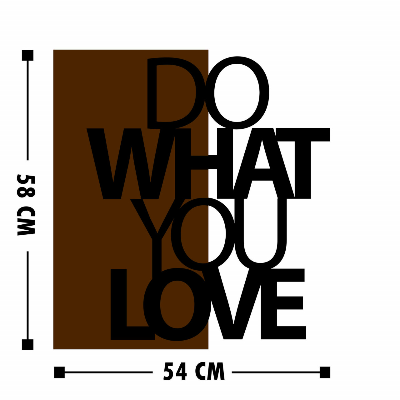Poze Accesoriu decorativ de perete din lemn Do What You Love