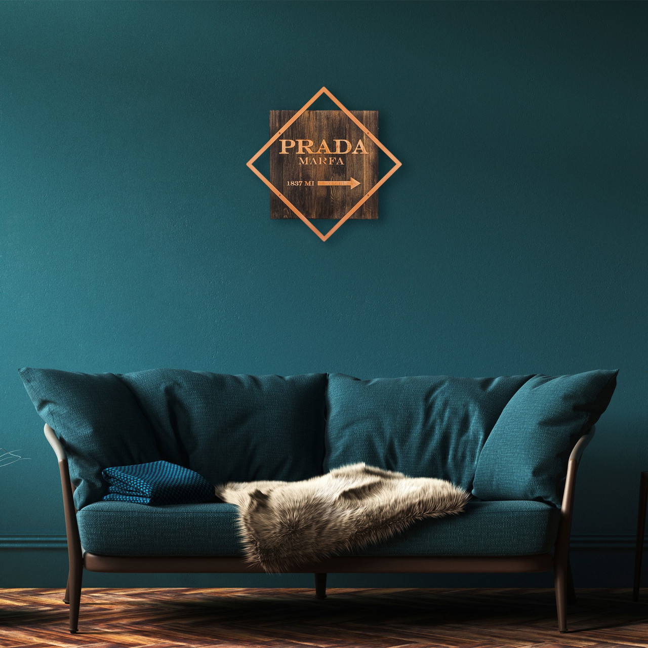 Poze Accesoriu decorativ de perete din lemn Fashion - Copper