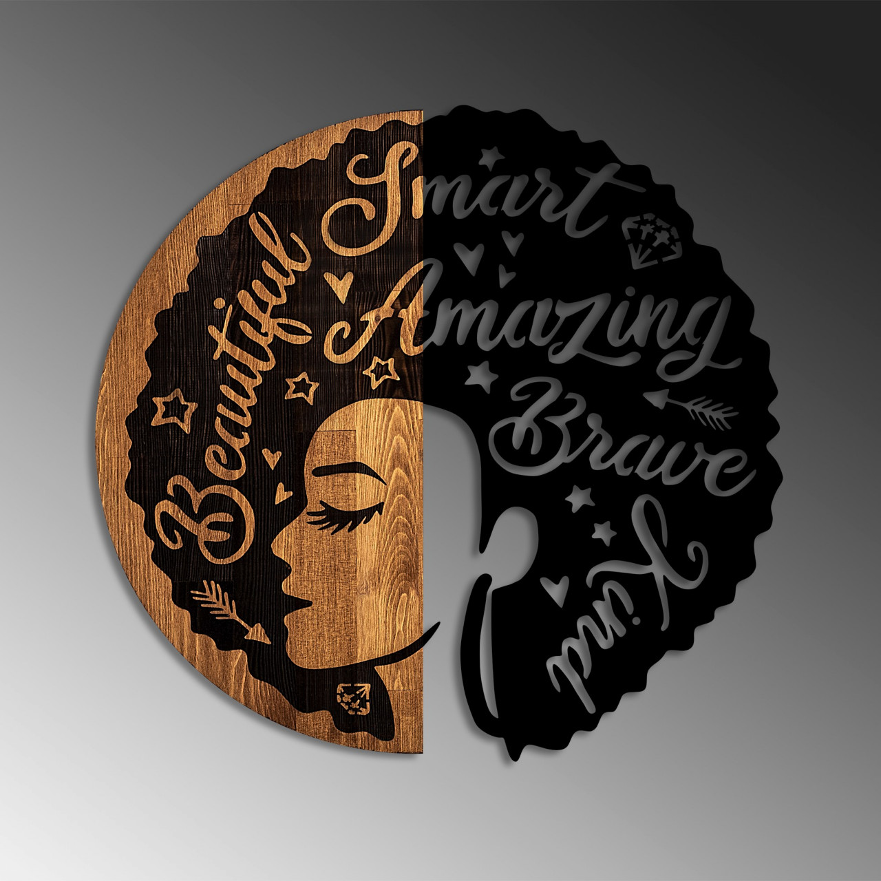 Poze Accesoriu decorativ de perete din lemn Female