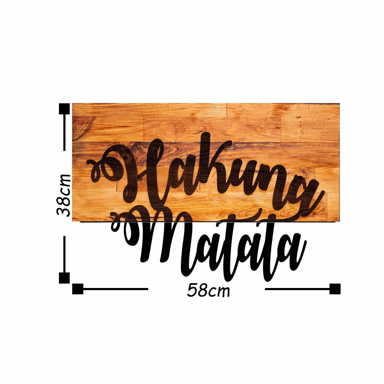 Poze Accesoriu decorativ de perete din lemn Hakuna Matata