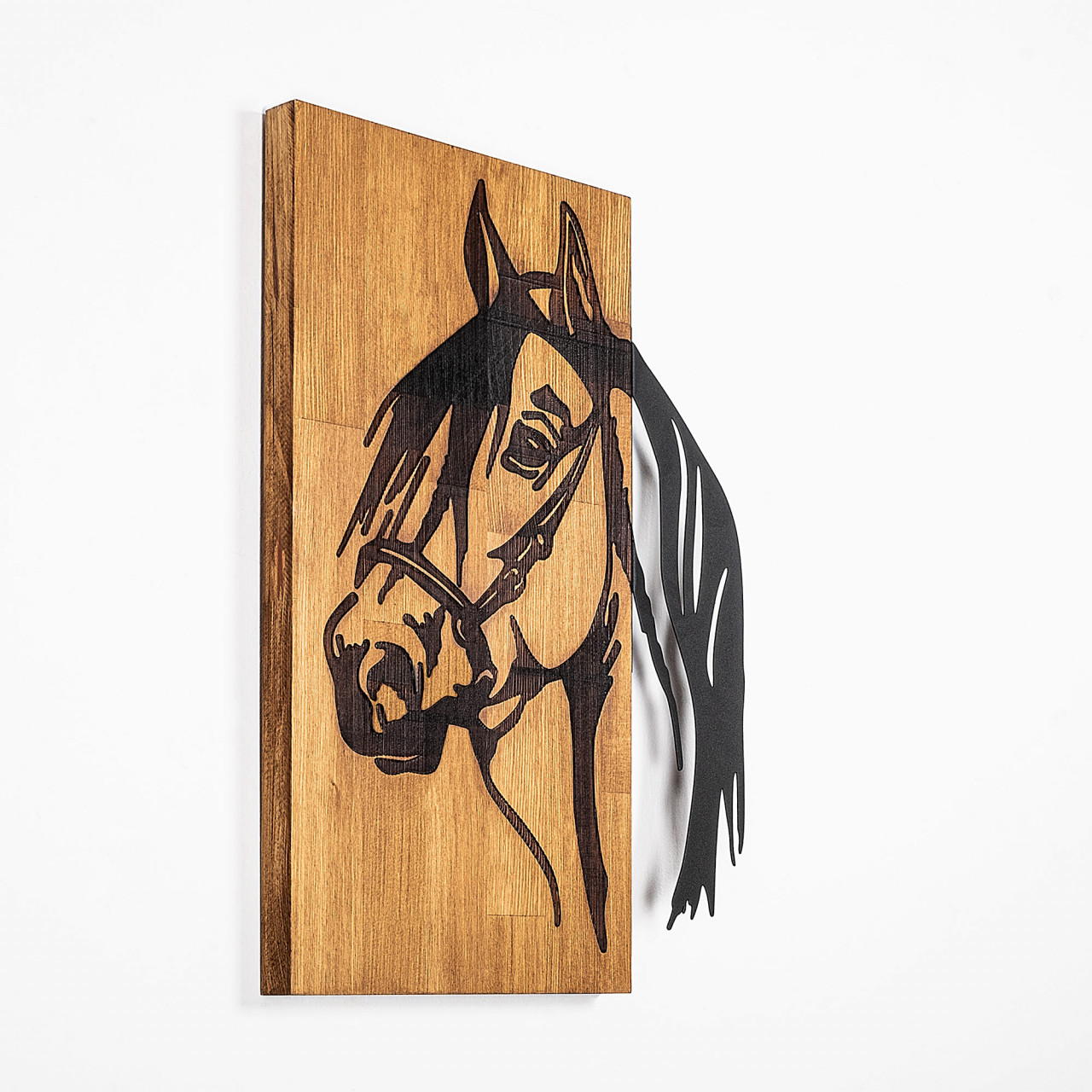 Poze Accesoriu decorativ de perete din lemn Horse - 317
