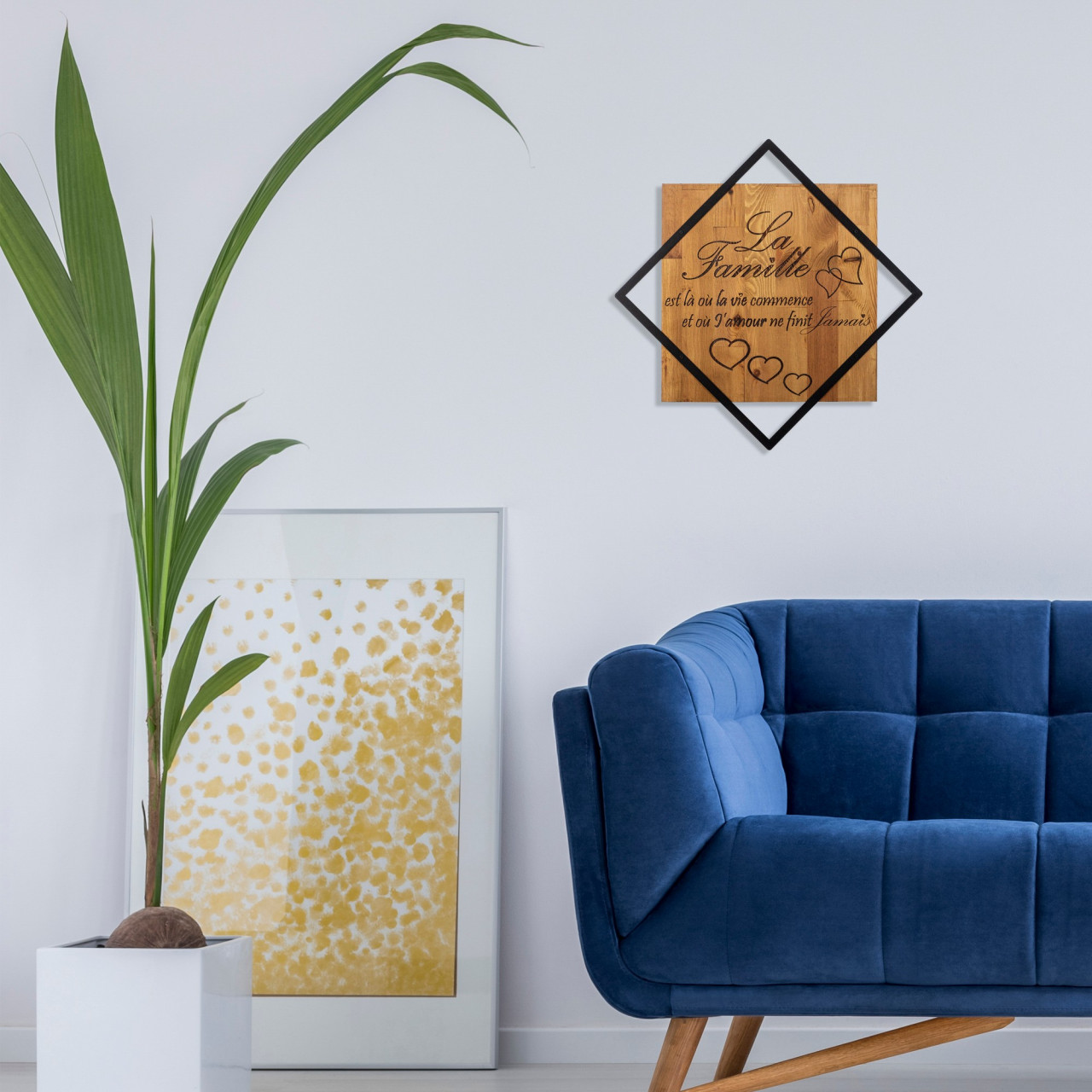 Poze Accesoriu decorativ de perete din lemn La famille