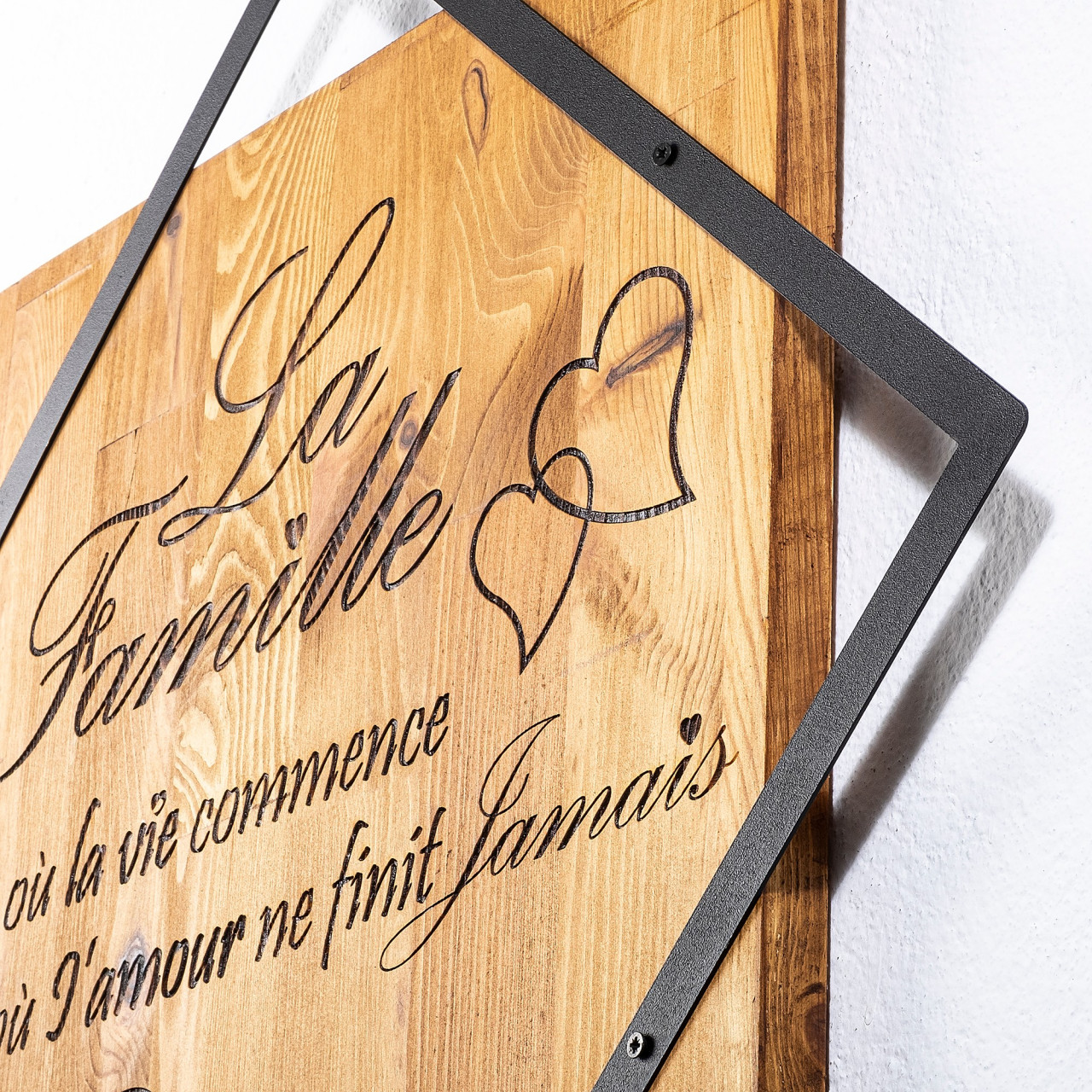 Poze Accesoriu decorativ de perete din lemn La famille