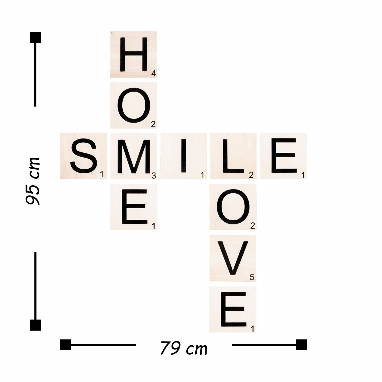 Poze Accesoriu decorativ de perete din lemn Scrabble Set - 7