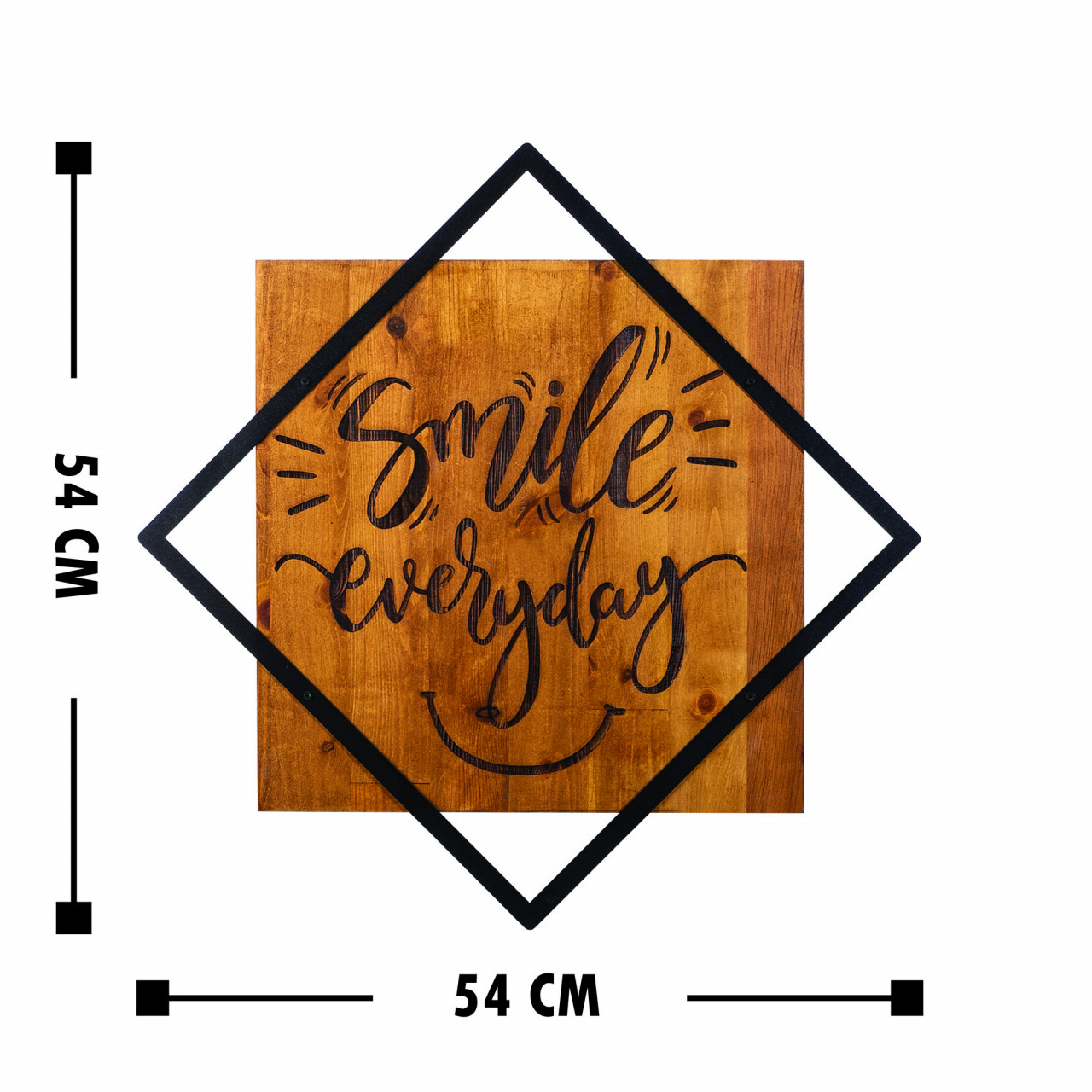 Poze Accesoriu decorativ de perete din lemn Smile everyday