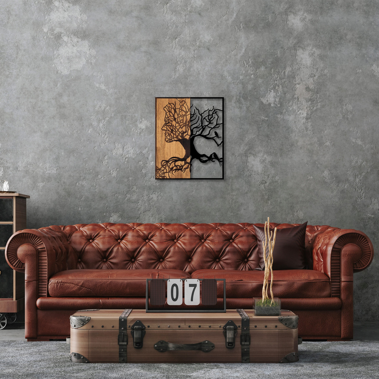 Poze Accesoriu decorativ de perete din lemn Tree Man - 291