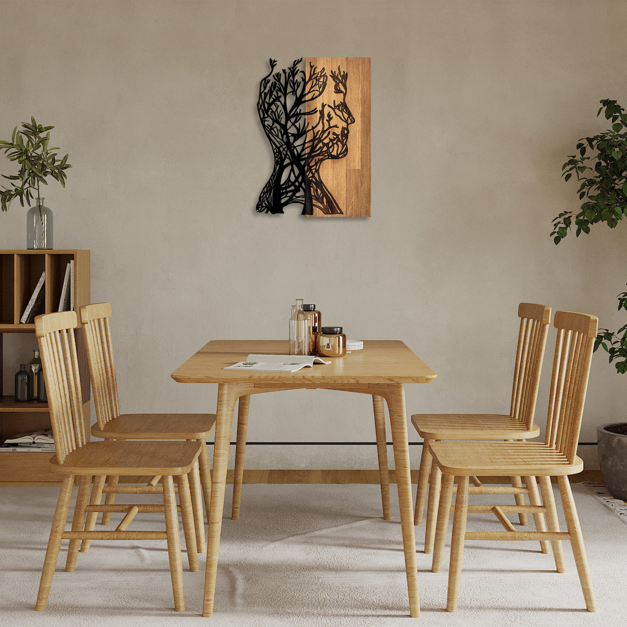 Poze Accesoriu decorativ de perete din lemn Tree Man - 319