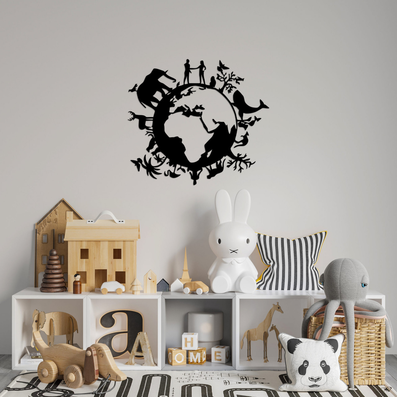 Poze Accesoriu decorativ de perete metalic Animal World - 506