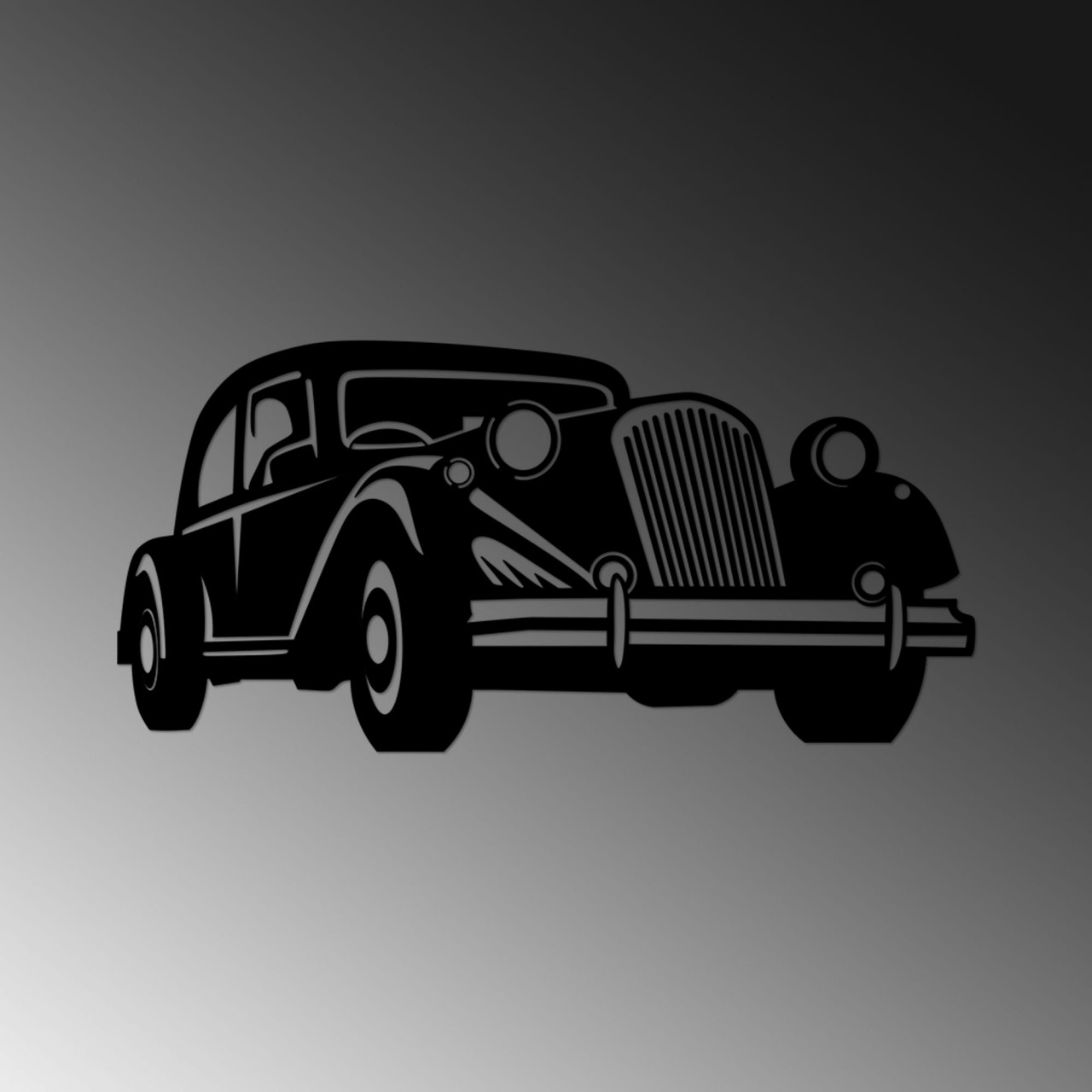 Poze Accesoriu decorativ de perete metalic Antique Car - 518