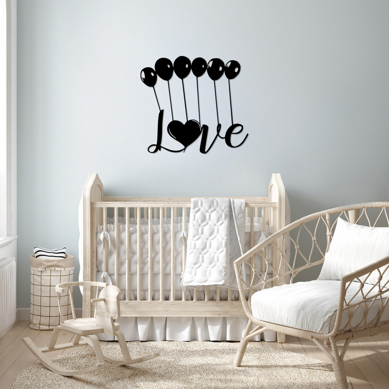 Poze Accesoriu decorativ de perete metalic Balloons Love - 493