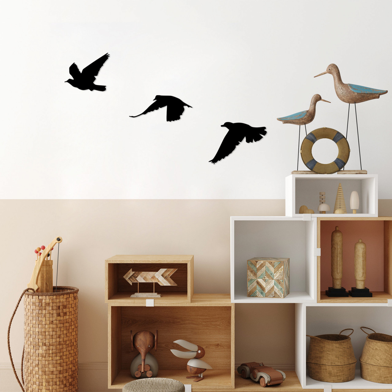 Poze Accesoriu decorativ de perete metalic Birds - 477