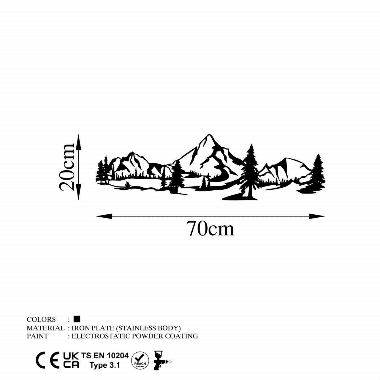 Poze Accesoriu decorativ de perete metalic Landscape 4