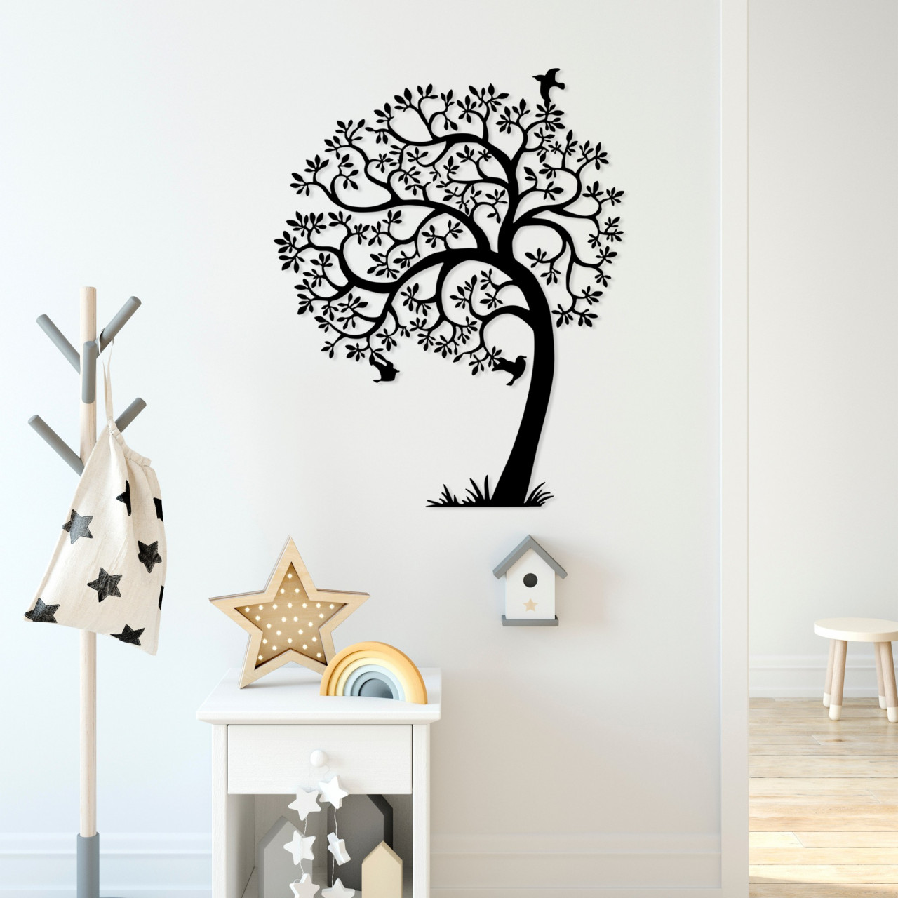 Poze Accesoriu decorativ de perete metalic Lonely Tree