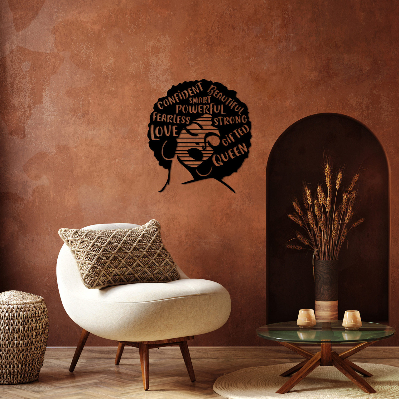 Poze Accesoriu decorativ de perete metalic Love Fearless Smart - 473