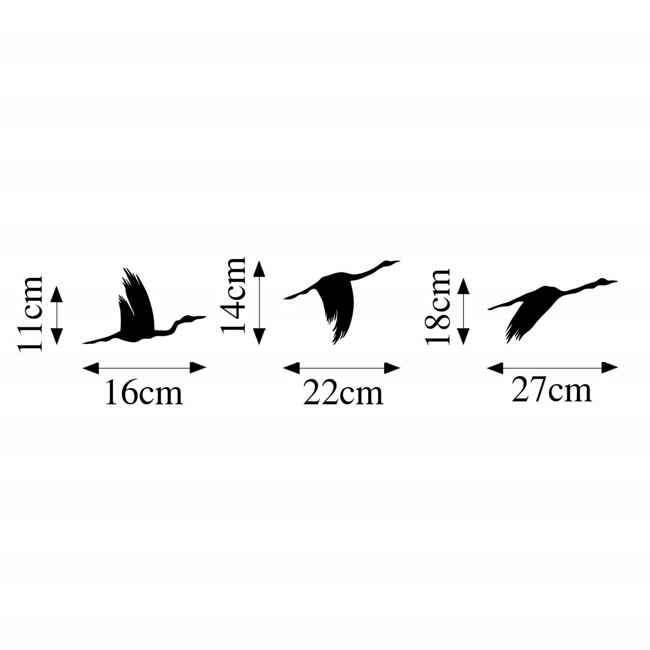 Poze Accesoriu decorativ de perete metalic Migrant Birds - 291