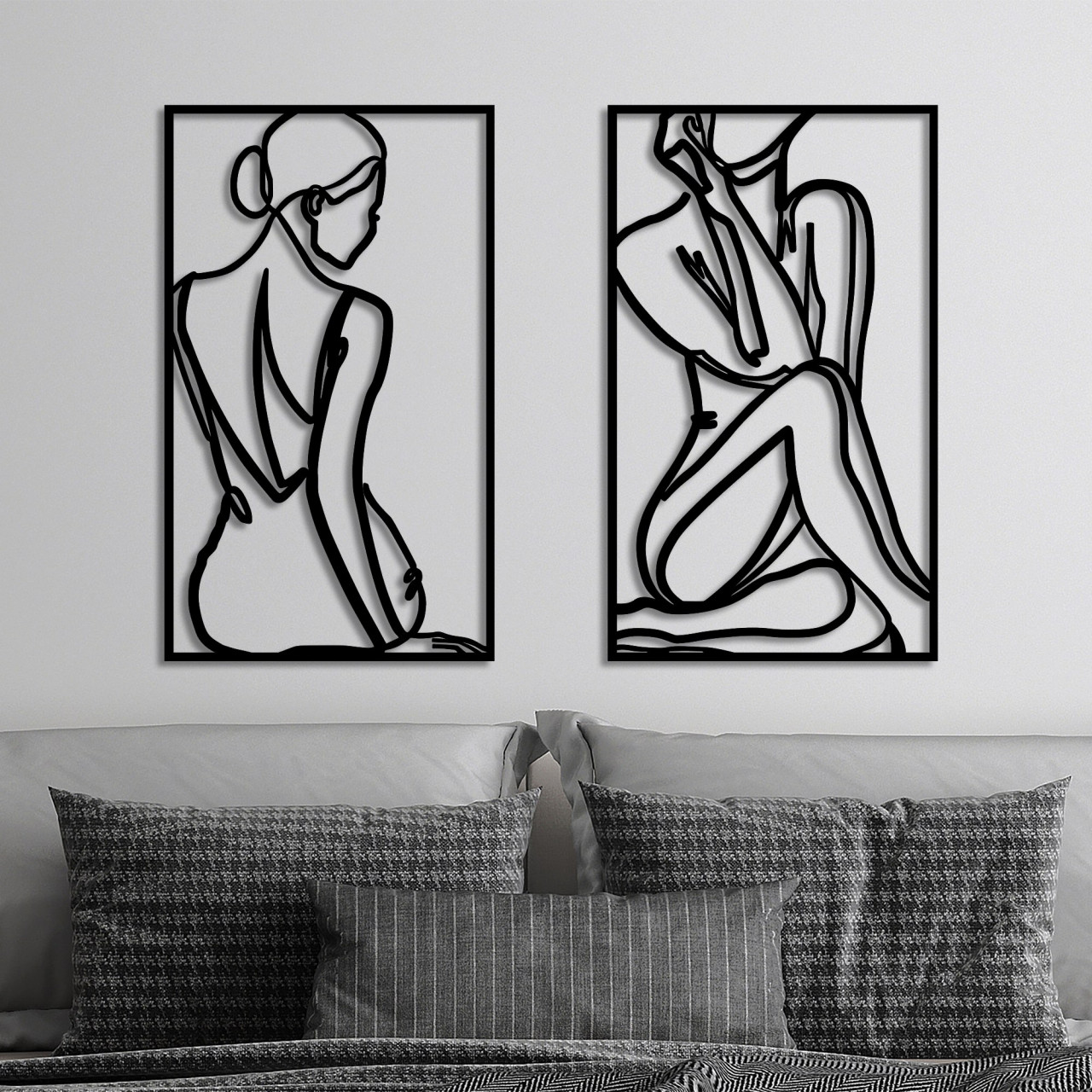 Poze Accesoriu decorativ de perete metalic Minimalist Female Body