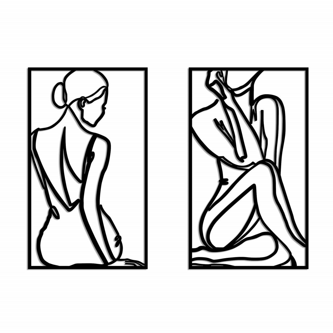 Poze Accesoriu decorativ de perete metalic Minimalist Female Body