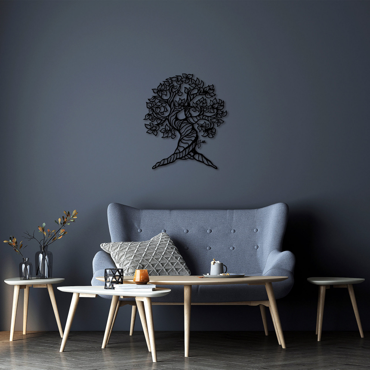 Poze Accesoriu decorativ de perete metalic Monumental Tree - 275