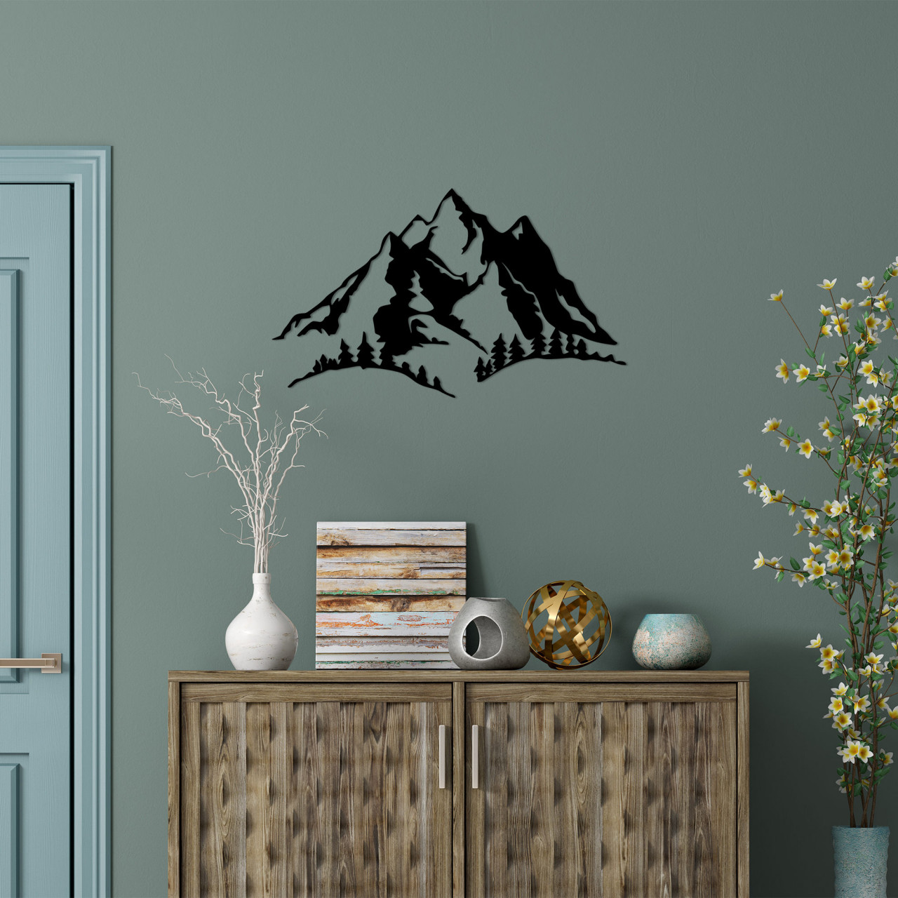 Poze Accesoriu decorativ de perete metalic Mountain - 487
