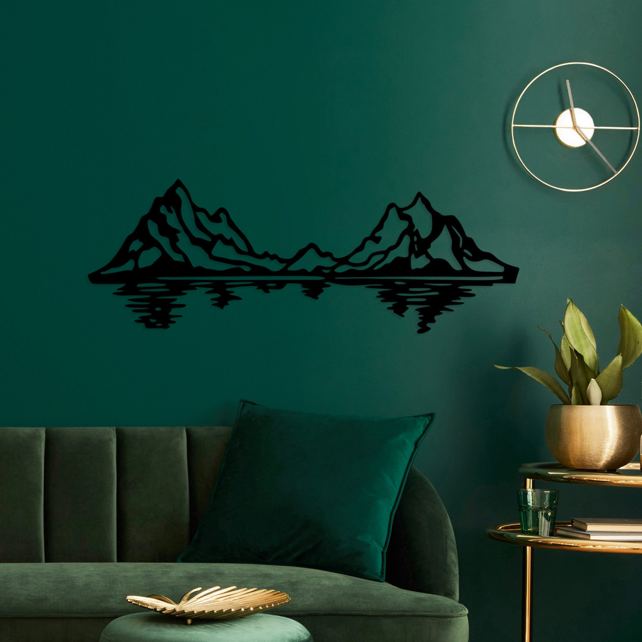 Poze Accesoriu decorativ de perete metalic Mountains
