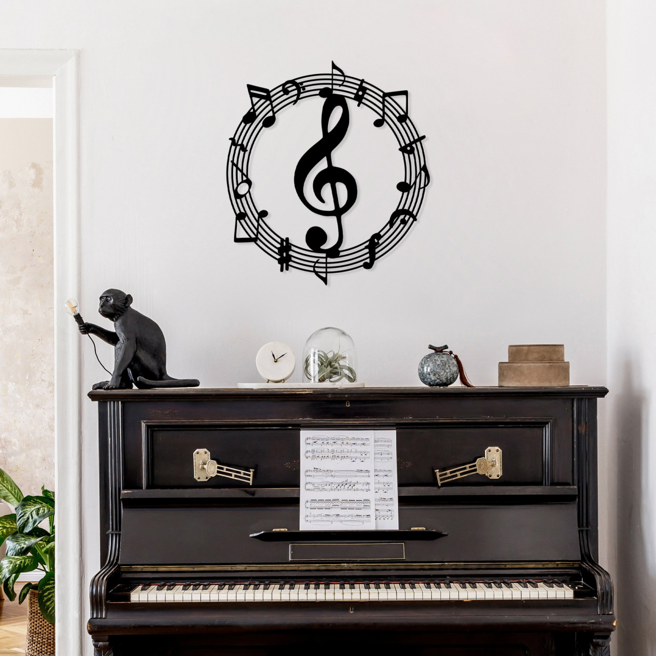 Poze Accesoriu decorativ de perete metalic Musical 2