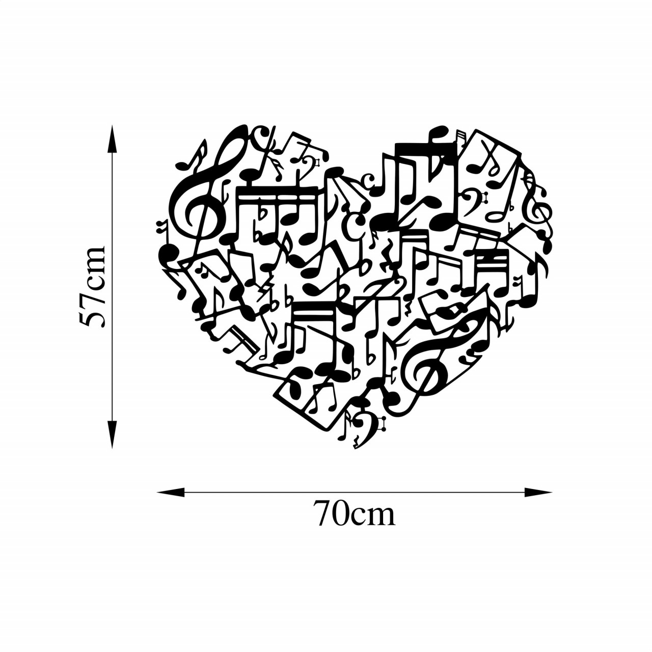 Poze Accesoriu decorativ de perete metalic Musical love - 507
