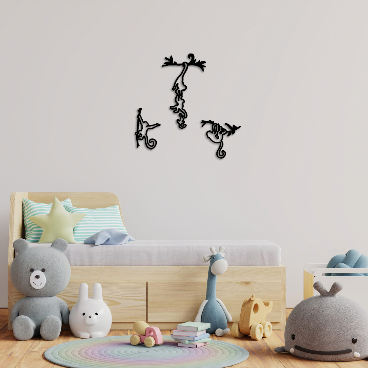 Poze Accesoriu decorativ de perete metalic Naughty Monkeys - 299
