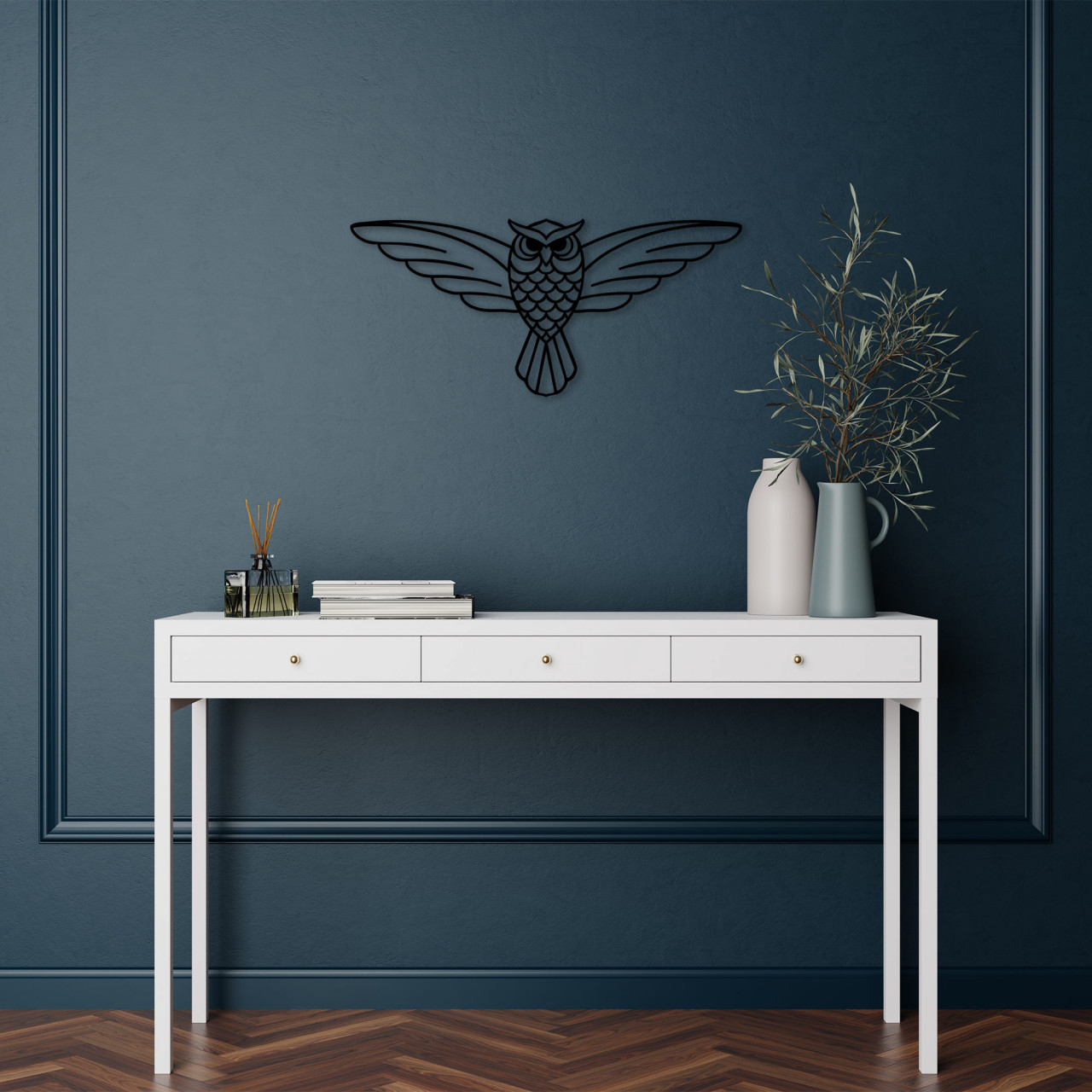 Poze Accesoriu decorativ de perete metalic Owl - 288