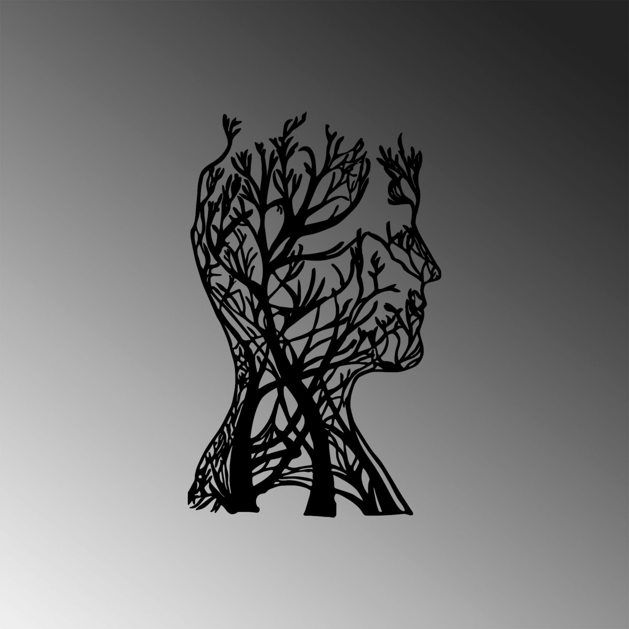 Poze Accesoriu decorativ de perete metalic Tree man - 317