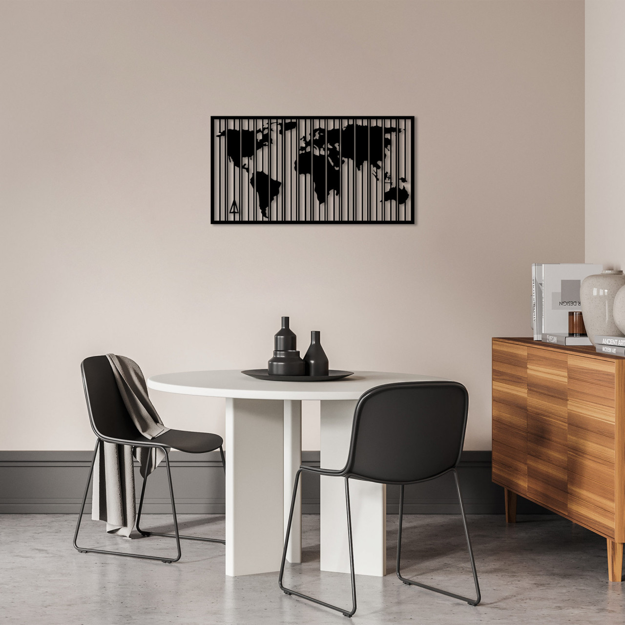 Poze Accesoriu decorativ de perete metalic Wold Map - 283 M
